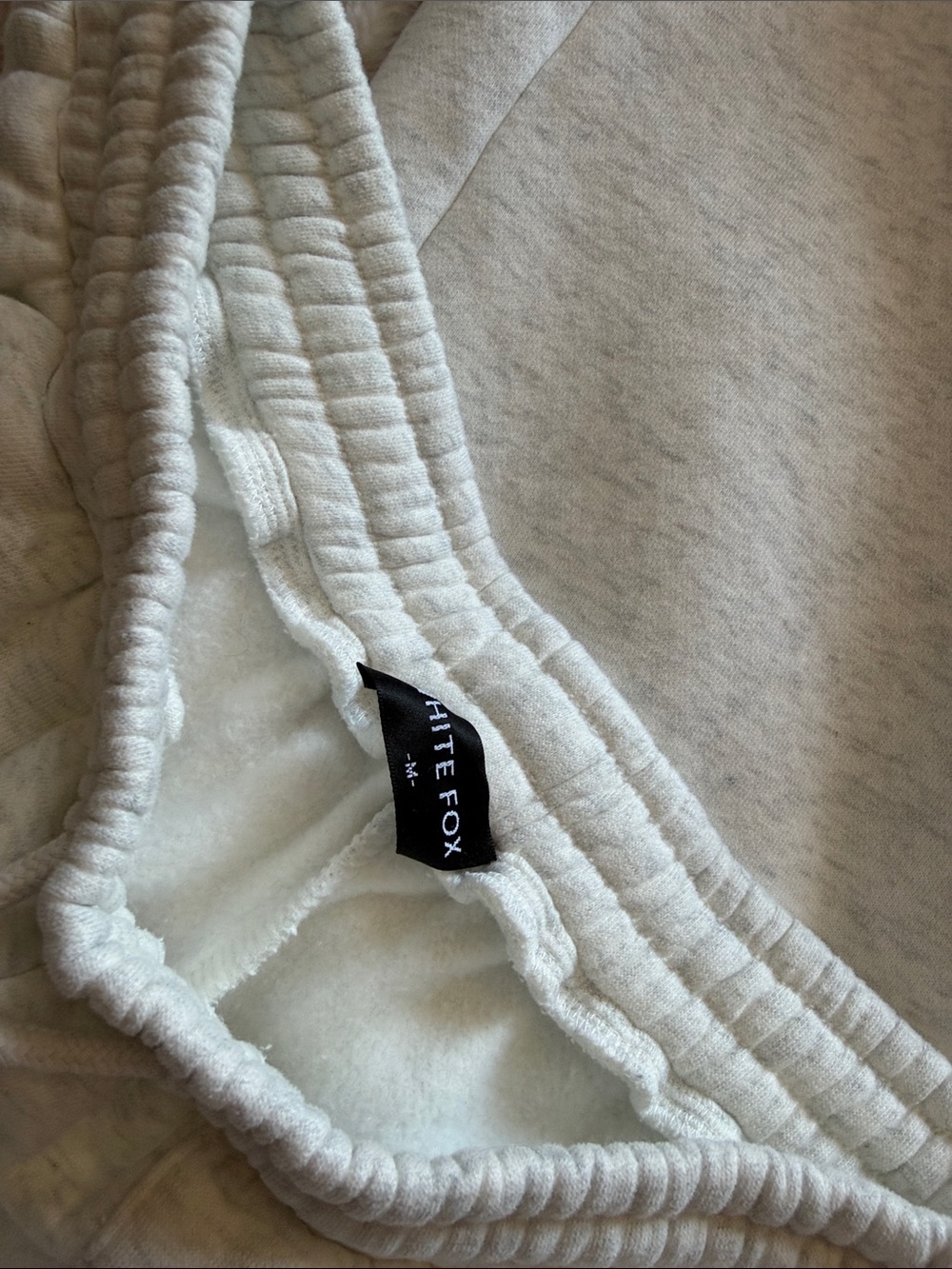White Fox gray wide leg sweatpants with Navy Logo - Picture 2 of 3